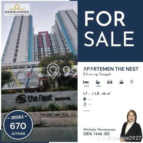 Dijual Segera Apartemen 2 KT & 1 KM di Karang Tengah, Tangerang Dijual Segera Apartemen 2 KT & 1 KM di Karang Tengah, Tangerang