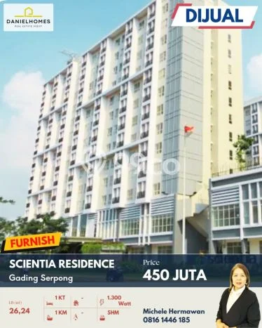 Dijual Apartemen 1 KT di Tangerang Luas 26m2 Dijual Apartemen 1 KT di Tangerang Luas 26m2
