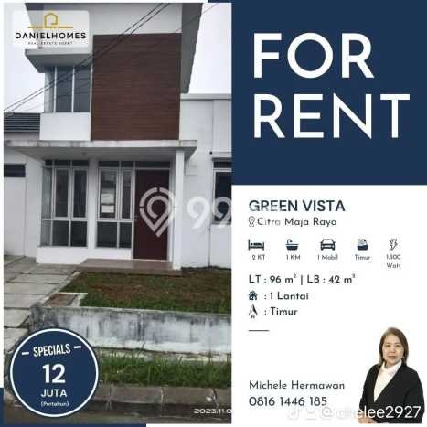 Rumah Sewa Tangerang LT 96m2 LB 42m2 Area Citra Maja Raya Rumah Sewa Tangerang LT 96m2 LB 42m2 Area Citra Maja Raya