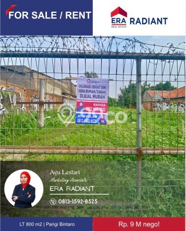 Tanah Dijual Area Strategis di Bintaro Tangerang Selatan 800m2 Tanah Dijual Area Strategis di Bintaro Tangerang Selatan 800m2