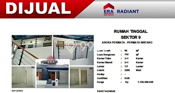 Rumah di Tangerang Selatan Kondisi Bagus Minimalis Dekat Fasilitas Umum Rumah di Tangerang Selatan Kondisi Bagus Minimalis Dekat Fasilitas Umum