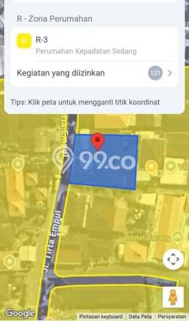 Tanah Komersial Dijual di Kerobokan Badung 250m2 Tanah Komersial Dijual di Kerobokan Badung 250m2