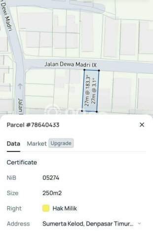 Tanah Dijual Area Strategis di Renon Denpasar 250m2 Tanah Dijual Area Strategis di Renon Denpasar 250m2