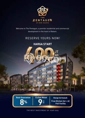 Untuk Dijual Apartemen 0 KT di Batam Luas 29m2 Untuk Dijual Apartemen 0 KT di Batam Luas 29m2