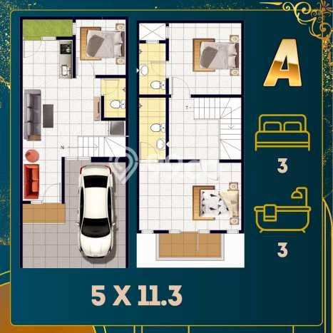 Rumah Modern Cantik 3 KT Siap Huni di Rungkut Rumah Modern Cantik 3 KT Siap Huni di Rungkut