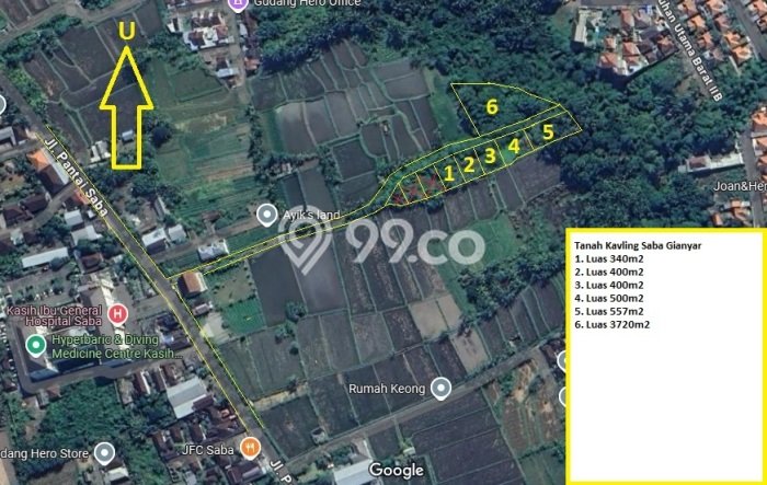 Tanah Kavling Dijual di Gianyar dengan Spesifikasi 100m2 Tanah Kavling Dijual di Gianyar dengan Spesifikasi 100m2