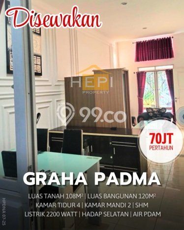 Rumah sewa siap pakai 4 KT di Graha Padma, Semarang Rumah sewa siap pakai 4 KT di Graha Padma, Semarang