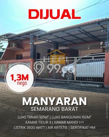 Jual Rumah Modern 3 KT di Manyaran, Semarang Jual Rumah Modern 3 KT di Manyaran, Semarang