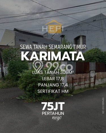 Lahan Strategis di Semarang Timur Semarang Disewakan dengan Luas 309m2 Lahan Strategis di Semarang Timur Semarang Disewakan dengan Luas 309m2