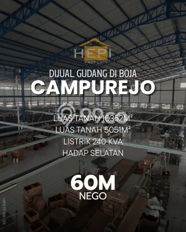 Dijual Pabrik di Boja Kendal LT 10352m2 / LB 5051m2 Dijual Pabrik di Boja Kendal LT 10352m2 / LB 5051m2