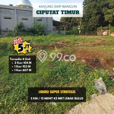 Kavling Tanah di Ciputat Timur Dijual Luas 103m2 Legalitas SHM Kavling Tanah di Ciputat Timur Dijual Luas 103m2 Legalitas SHM