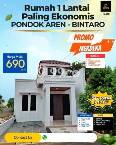 Rumah Strategis Modern Lb 45m2 di Pondok Aren, Tangerang Selatan Rumah Strategis Modern Lb 45m2 di Pondok Aren, Tangerang Selatan