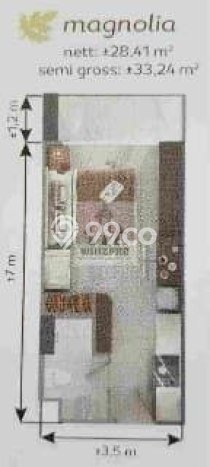 Untuk Dijual Apartemen 0 KT di Bandung Luas 33m2 Untuk Dijual Apartemen 0 KT di Bandung Luas 33m2