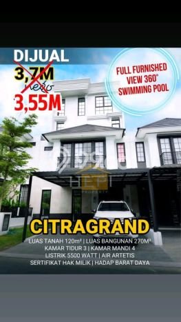 Dijual Rumah Luas Elegan Dengan View Eksklusif di Citragrand, Semarang Dijual Rumah Luas Elegan Dengan View Eksklusif di Citragrand, Semarang