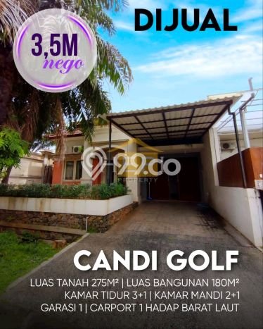 Jual Rumah Luas Megah Dengan View Eksklusif di Candi Golf, Semarang Jual Rumah Luas Megah Dengan View Eksklusif di Candi Golf, Semarang