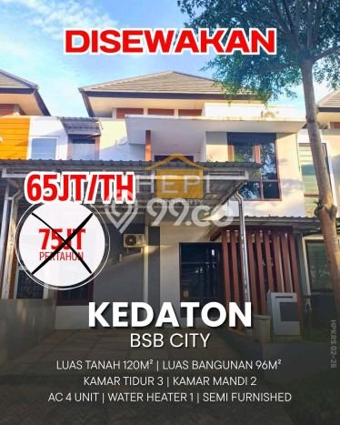 Rumah Kontrakan Semarang LT 120m2 LB 96m2 Kawasan BSB City Rumah Kontrakan Semarang LT 120m2 LB 96m2 Kawasan BSB City