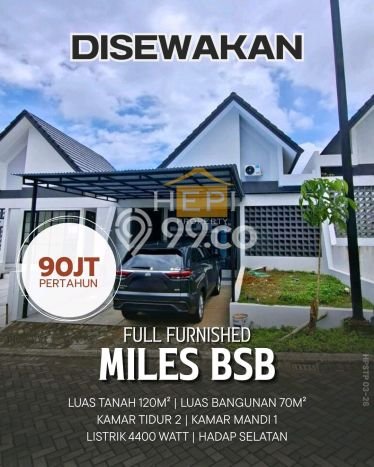 Disewakan! Rumah 2 Kamar Tidur &
1 Kamar Mandi di BSB City, Semarang Disewakan! Rumah 2 Kamar Tidur &
1 Kamar Mandi di BSB City, Semarang