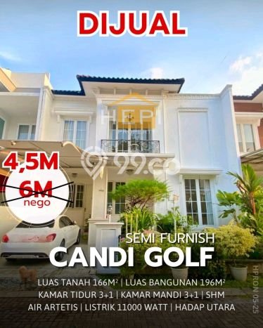 Hunian Elit LB 196m2 Siap Pakai Desain Elegan di Candi Golf, Semarang Hunian Elit LB 196m2 Siap Pakai Desain Elegan di Candi Golf, Semarang