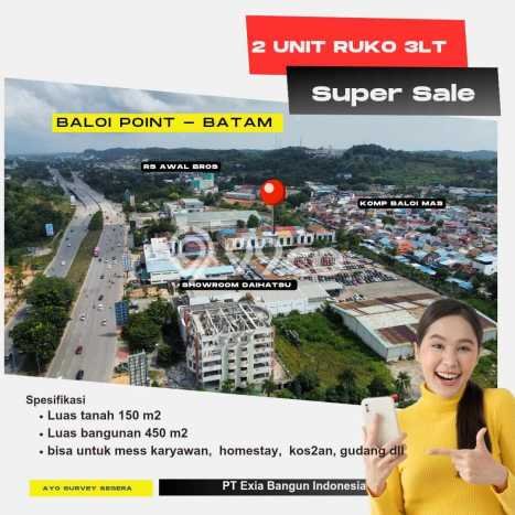 Unit Ruko Dijual di Batam Kota Batam Luas Tanah 75m2, Luas Bangunan 270m2 Unit Ruko Dijual di Batam Kota Batam Luas Tanah 75m2, Luas Bangunan 270m2