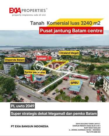 Tanah Dijual Area Strategis di Batam Centre Batam 3240m2 Tanah Dijual Area Strategis di Batam Centre Batam 3240m2