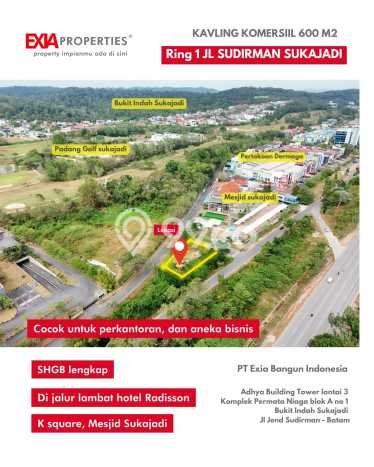 Kavling Tanah untuk Dijual di Batam Centre, Batam, Luas 600m2 Kavling Tanah untuk Dijual di Batam Centre, Batam, Luas 600m2