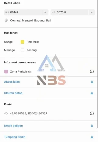 Tanah Area Berkembang di Cemagi, Luas 170m2m², Akses ke Fasilitas Tanah Area Berkembang di Cemagi, Luas 170m2m², Akses ke Fasilitas