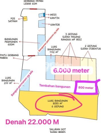Gudang disewakan di Mauk Tangerang dengan luas bangunan 8100m2 Gudang disewakan di Mauk Tangerang dengan luas bangunan 8100m2