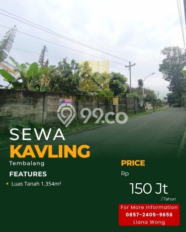 Tanah Investasi Disewakan di Tembalang, Semarang, Luas 1354m2 Tanah Investasi Disewakan di Tembalang, Semarang, Luas 1354m2