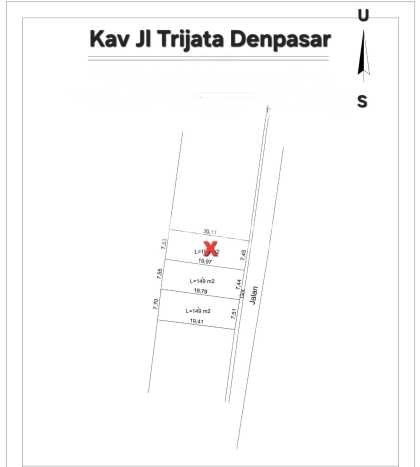 Tanah Strategis Dijual di Denpasar Utara Denpasar 149m2 Tanah Strategis Dijual di Denpasar Utara Denpasar 149m2