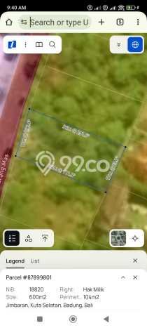 Tanah Dijual di Badung Seluas 600m2 Strategis Tanah Dijual di Badung Seluas 600m2 Strategis