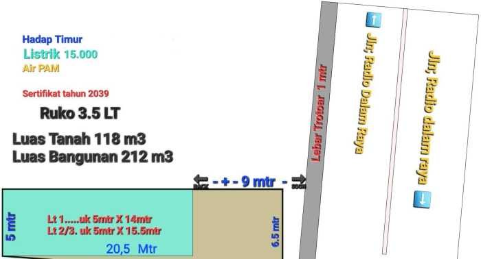 Ruko Dijual di Prime Area Jakarta Selatan Luas 212m2 Ruko Dijual di Prime Area Jakarta Selatan Luas 212m2