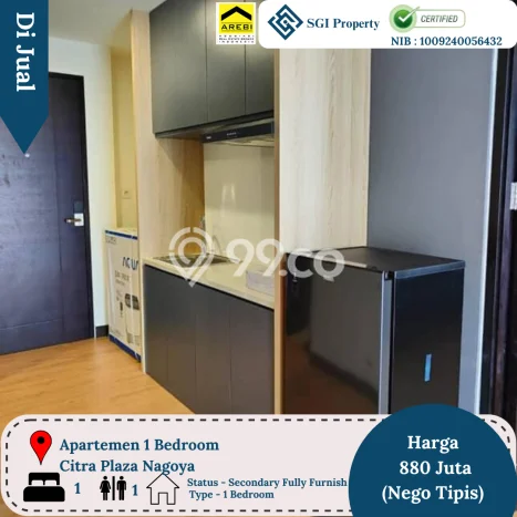Hunian Apartemen Strategis untuk Dijual di Batam dengan 1 Kamar Hunian Apartemen Strategis untuk Dijual di Batam dengan 1 Kamar