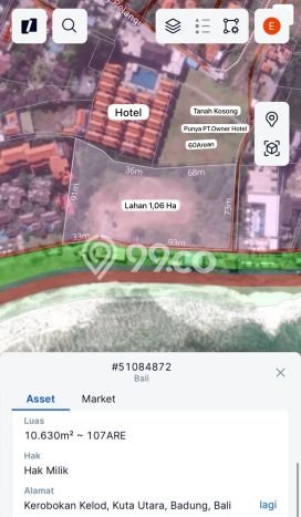 Kavling Tanah untuk Dijual di Seminyak, Badung, Luas 10600m2 Kavling Tanah untuk Dijual di Seminyak, Badung, Luas 10600m2