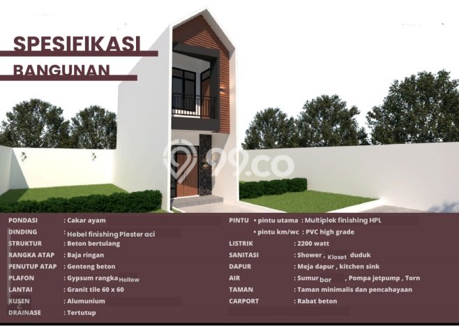 Hunian Cantik Minimalis Lb 60m2 di Cimanggis, Depok Hunian Cantik Minimalis Lb 60m2 di Cimanggis, Depok
