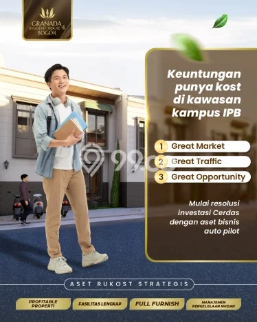 Investasi Kost Dijual di Dramaga, Bogor, Spesifikasi 8 KT, 8 KM, 85m2 Investasi Kost Dijual di Dramaga, Bogor, Spesifikasi 8 KT, 8 KM, 85m2