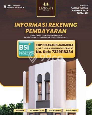 Dijual Kost di Kawasan Dramaga, Bogor, Spesifikasi 8 KT, 8 KM, 90m2 Dijual Kost di Kawasan Dramaga, Bogor, Spesifikasi 8 KT, 8 KM, 90m2