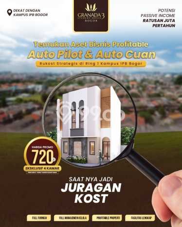 Dijual Kost di Kawasan Dramaga, Bogor, Spesifikasi 8 KT, 8 KM, 90m2 Dijual Kost di Kawasan Dramaga, Bogor, Spesifikasi 8 KT, 8 KM, 90m2