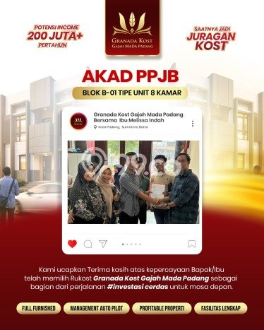 Tersedia Rumah Kost di Padang Kota, Padang 8 Kamar Tersedia Rumah Kost di Padang Kota, Padang 8 Kamar