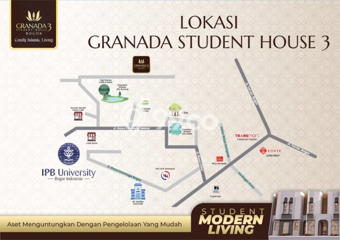 Dijual Kost di Kawasan Dramaga, Bogor, Spesifikasi 8 KT, 8 KM, 90m2 Dijual Kost di Kawasan Dramaga, Bogor, Spesifikasi 8 KT, 8 KM, 90m2