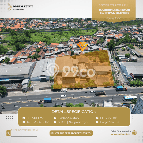 Area Ramai! Gudang Dijual di Sidoarjo untuk Bisnis Luas Bangunan 2356m2 Area Ramai! Gudang Dijual di Sidoarjo untuk Bisnis Luas Bangunan 2356m2