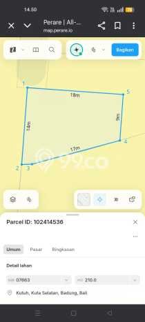 Tanah Dijual Area Strategis di Kutuh Badung 210m2 Tanah Dijual Area Strategis di Kutuh Badung 210m2