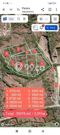 Dijual Tanah di Badung, Luas 59780m2 - Dijual Tanah di Badung, Luas 59780m2 -