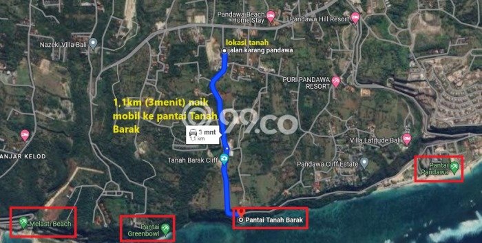 Tanah Dijual Area Strategis di Kutuh Badung 3300m2 Tanah Dijual Area Strategis di Kutuh Badung 3300m2