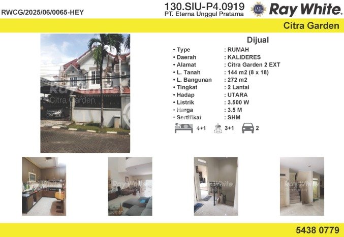 Ready to Use! Premium House LT 144m2 Desain Elegan di Citra Garden Ready to Use! Premium House LT 144m2 Desain Elegan di Citra Garden
