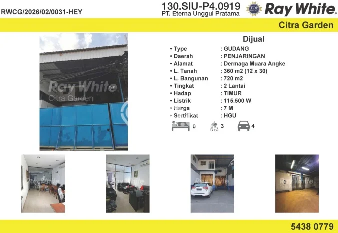 Unit Gudang Dijual di Jakarta Utara LT 360m2 & LB 720m2 Unit Gudang Dijual di Jakarta Utara LT 360m2 & LB 720m2