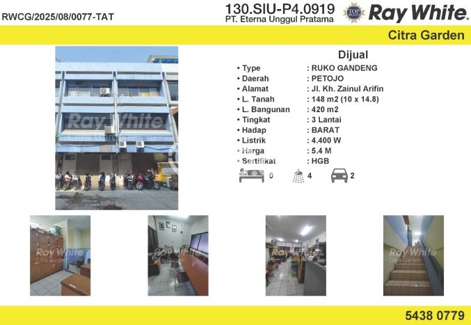 Ruko Bagus Dijual LB 420m2 Lokasi Strategis Jakarta Pusat Area Cocok untuk Berbisnis Ruko Bagus Dijual LB 420m2 Lokasi Strategis Jakarta Pusat Area Cocok untuk Berbisnis