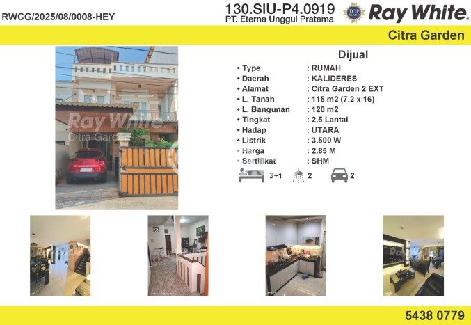 For Sale! Luxury House LT 115m2 Desain Modern di Kalideres For Sale! Luxury House LT 115m2 Desain Modern di Kalideres
