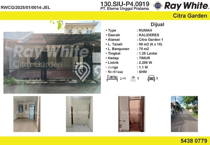 Rumah Minimalis 2 KT di Citra Garden Jakarta Barat Rumah Minimalis 2 KT di Citra Garden Jakarta Barat