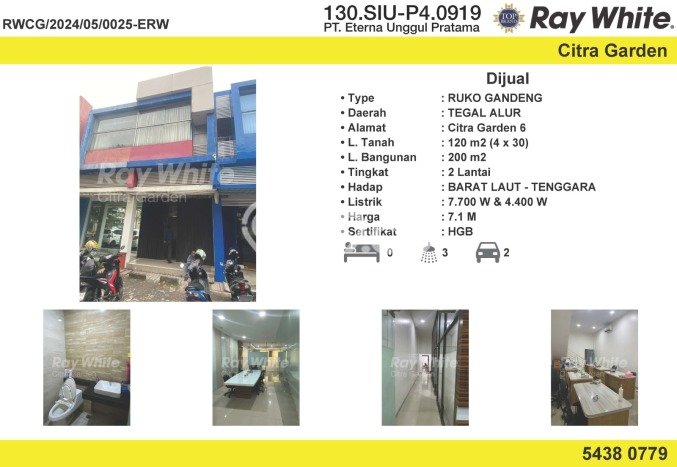 Ruko Dijual di Prime Area Jakarta Barat Luas 200m2 Ruko Dijual di Prime Area Jakarta Barat Luas 200m2