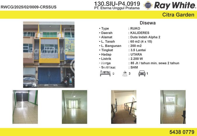 Ruko untuk Disewa di Pusat Jakarta Barat Luas Bangunan 200m2 Ruko untuk Disewa di Pusat Jakarta Barat Luas Bangunan 200m2